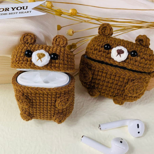 Just Brown Bear AirPods Case