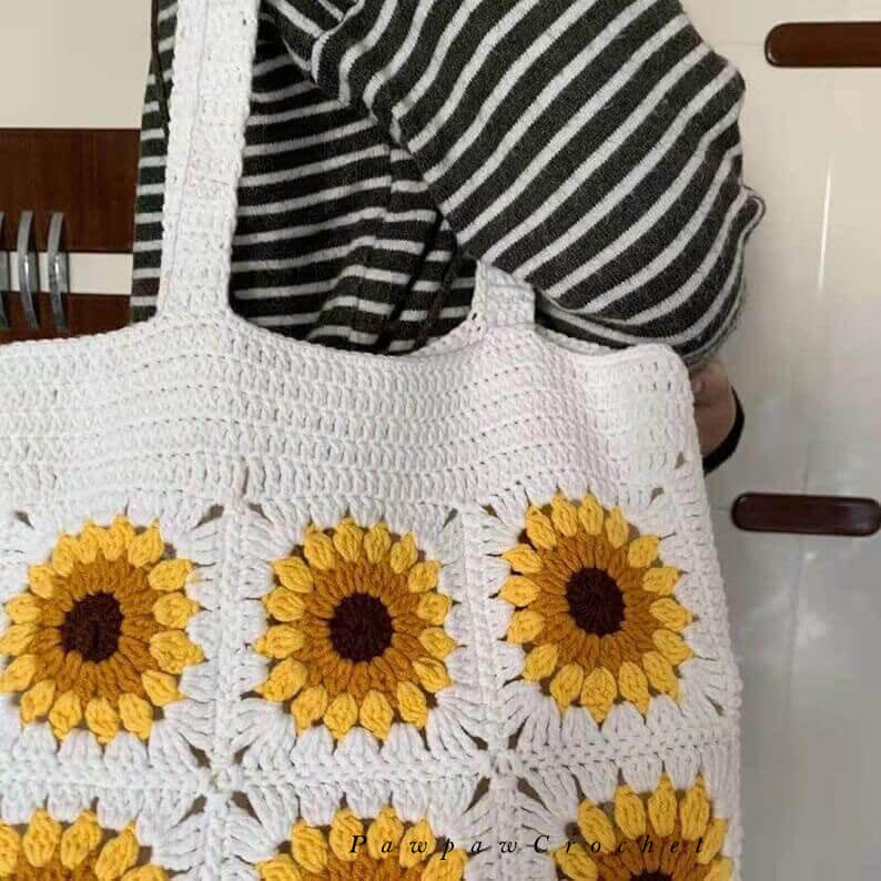 Handmade Sunflower shoulder bags