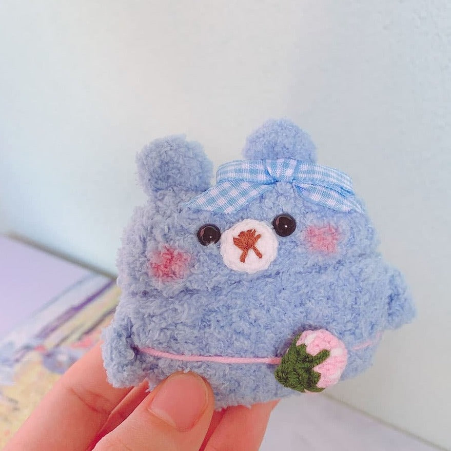 Strawberry Blue Bear AirPods Case