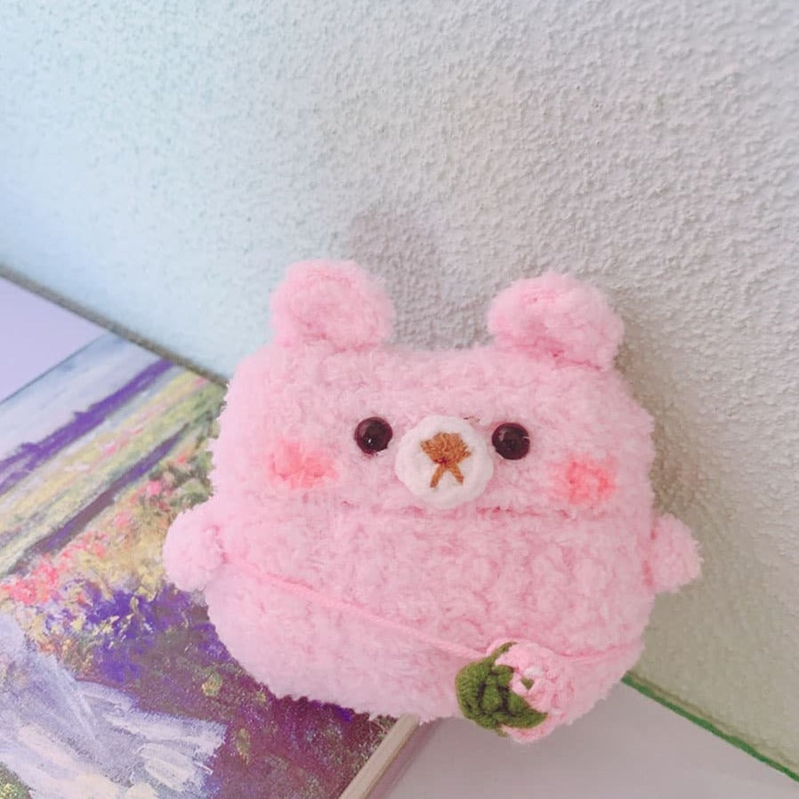 Strawberry Blue Bear AirPods Case