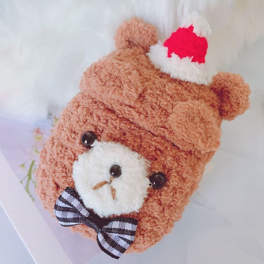 Furry Bear Amigurumi Airpods Case