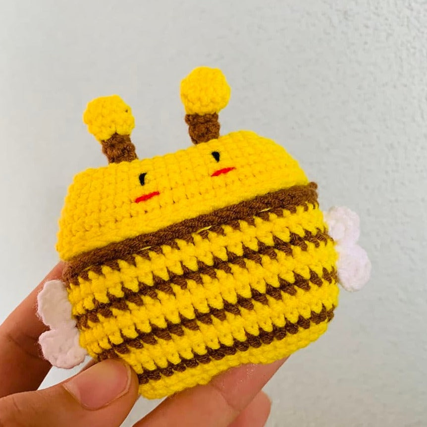 Crochet Bee Airpod Case