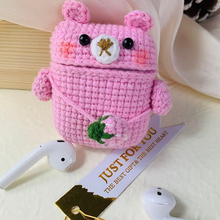 Crochet AirPods Pro Case Funny Pink AirPods Case