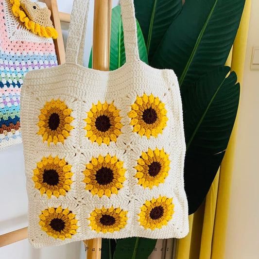 Handmade Sunflower shoulder bags