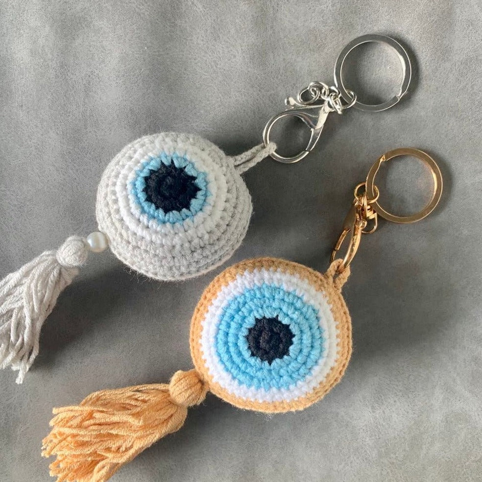 Crochet Keychain Evil Eye Keychain