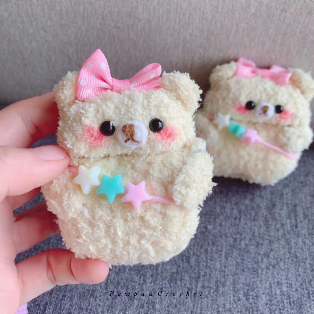 Kawaii Bear Plush Airpod Case