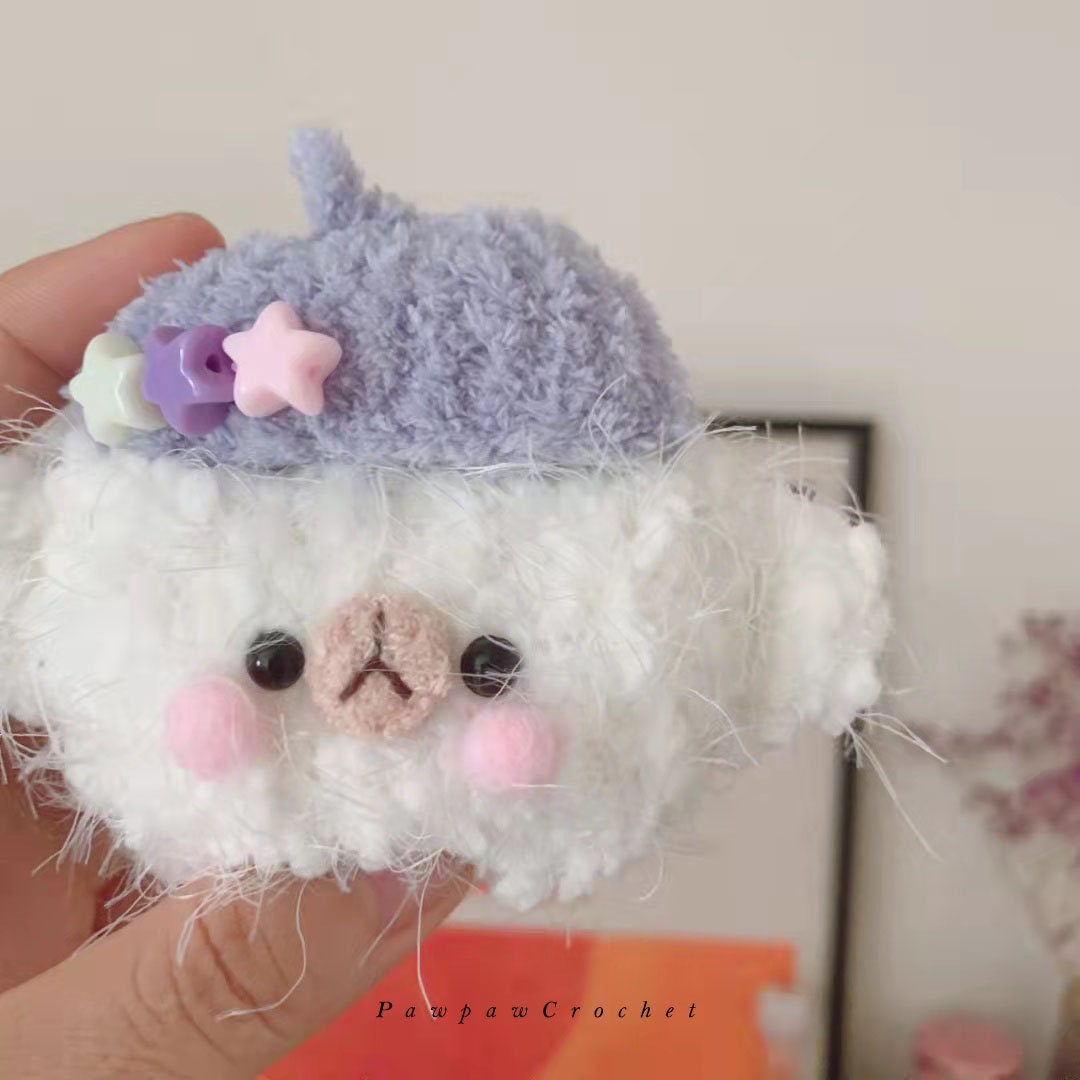 Crochet Fluffy Dog Airpod Case