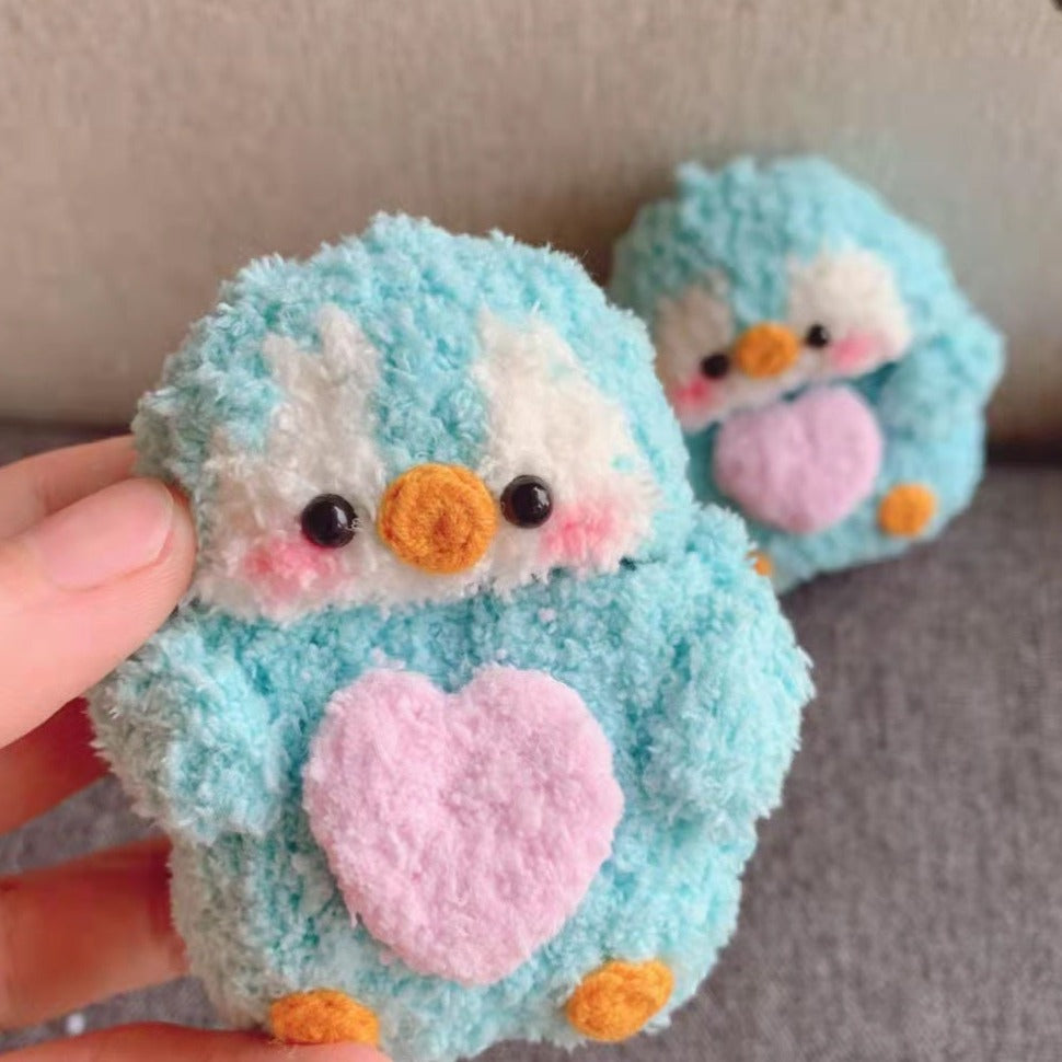 Blue Penguin Plush Airpod Case