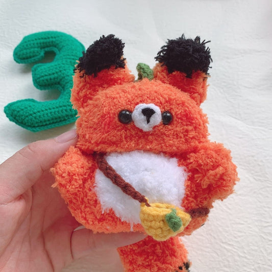 Crochet Fox Airpods Case Orange Plush