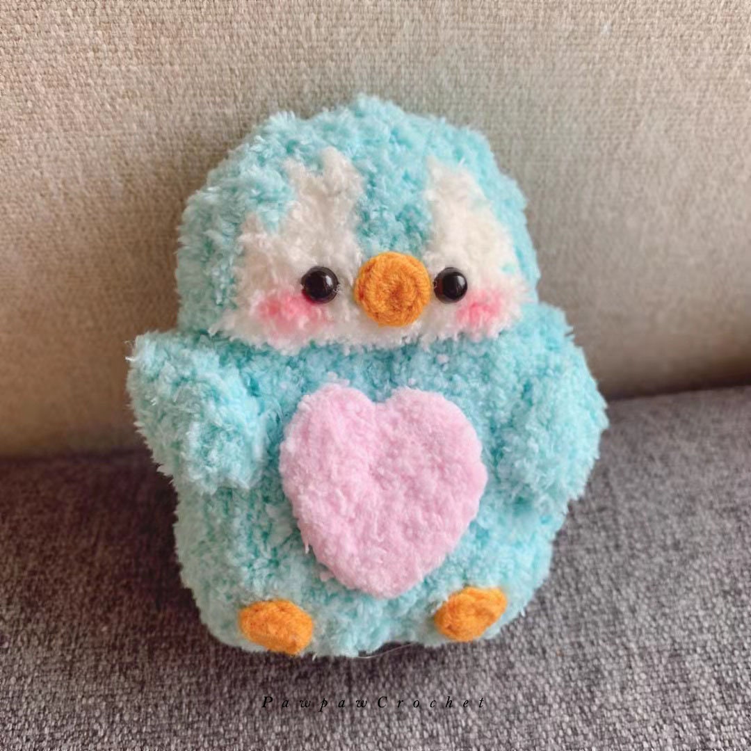 Blue Penguin Plush Airpod Case