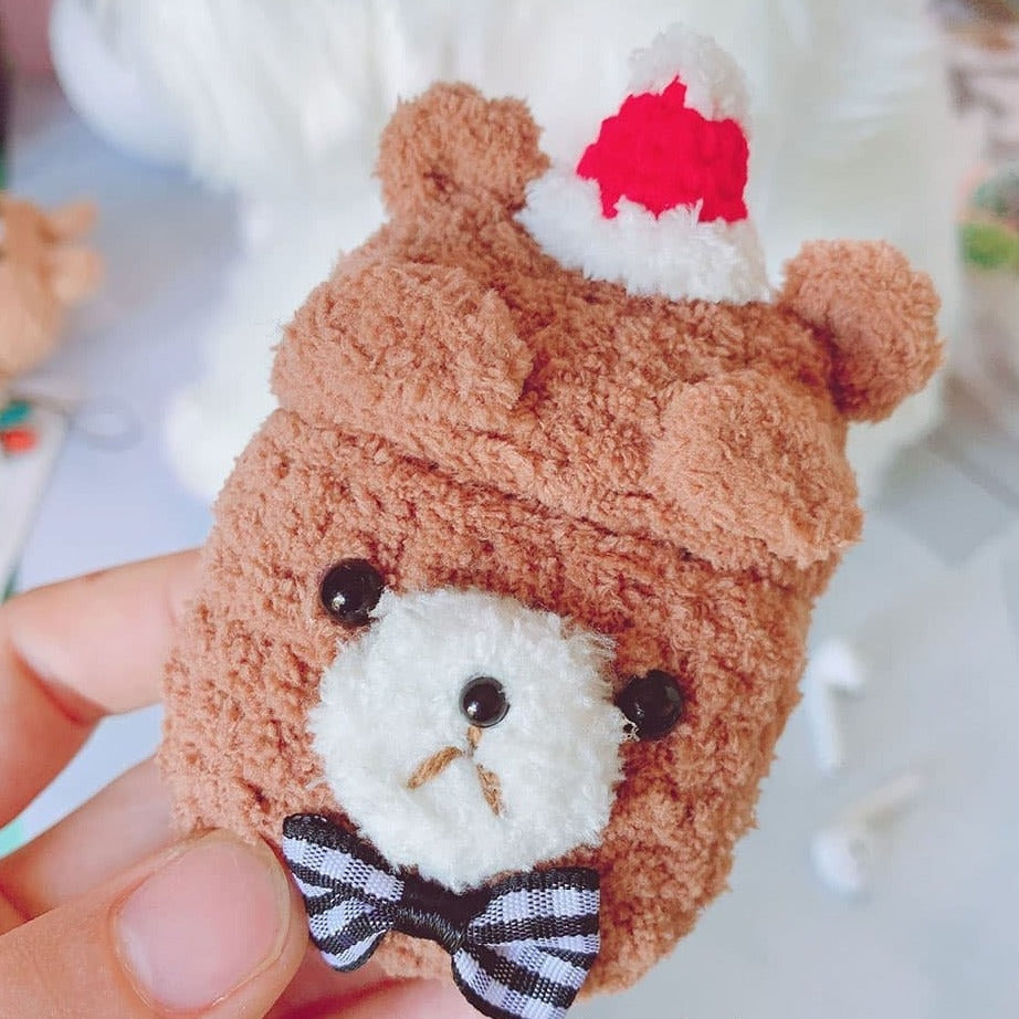 Furry Bear Amigurumi Airpods Case