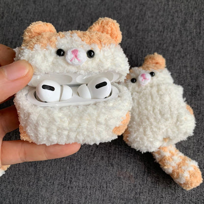 Cute Cat Families Crochet AirPods Case