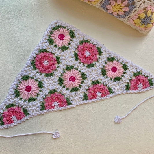 Daisy Flower Bandana Handmade Headband