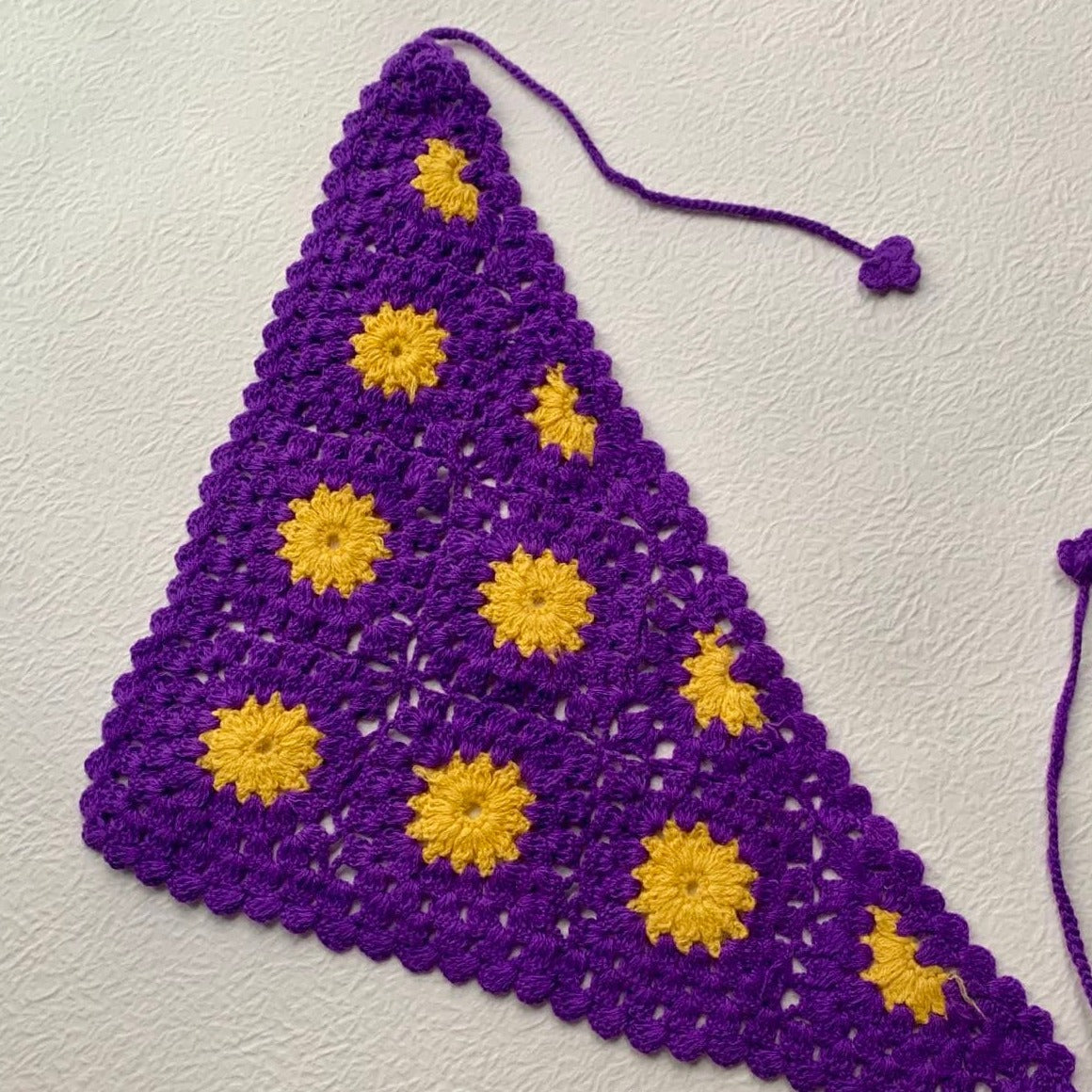 Daisy Bandana Crochet Hair Kerchief