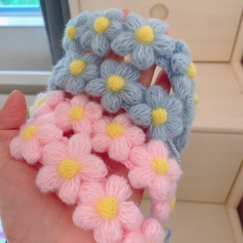 Crochet Flowers Cat Collar with Straps