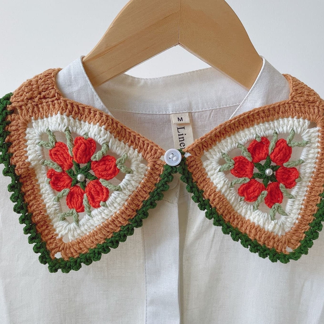 Crochet Collar Granny Square Women Decorative Collar