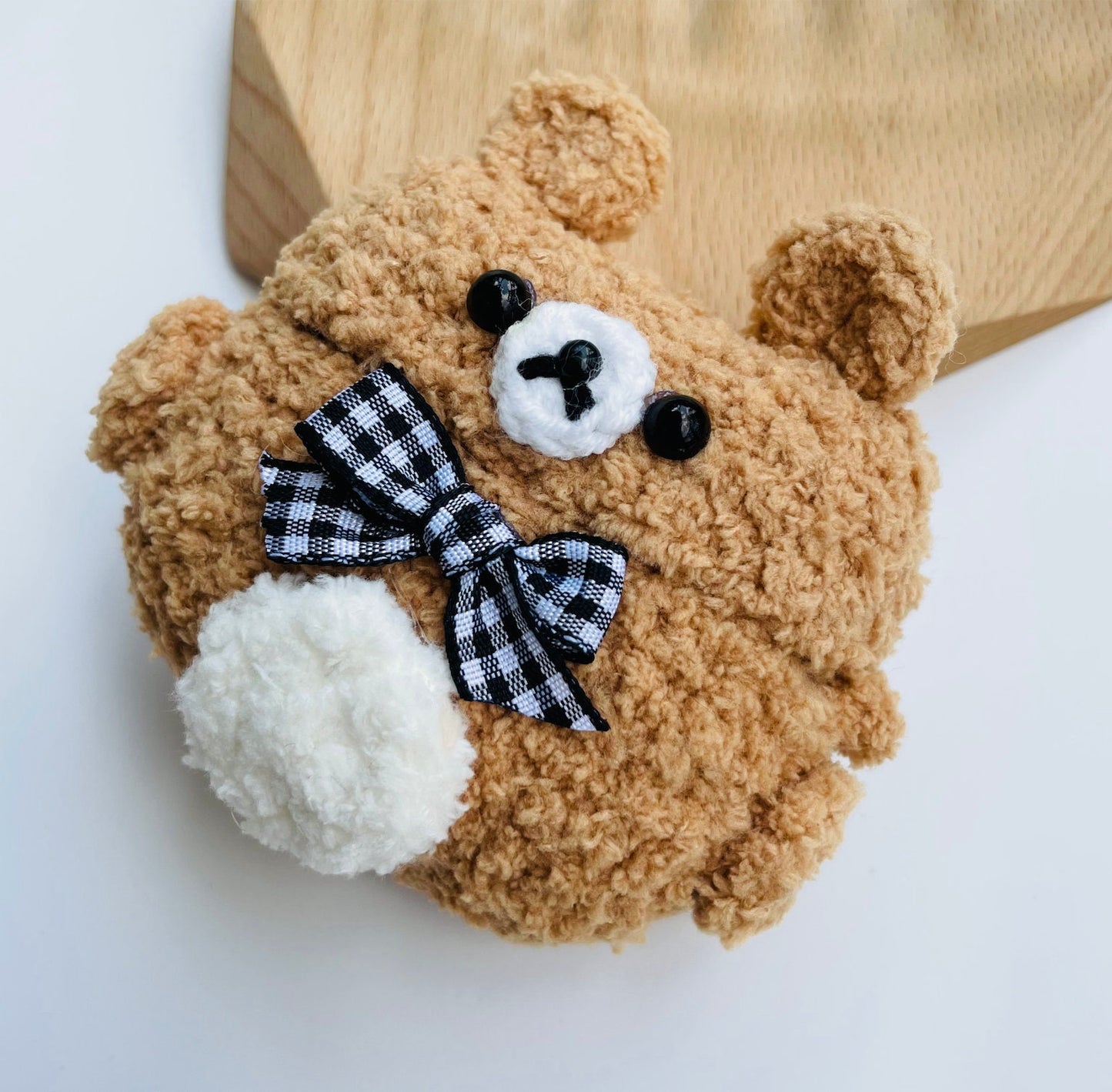 Brown Bear With Bow AirPods Case