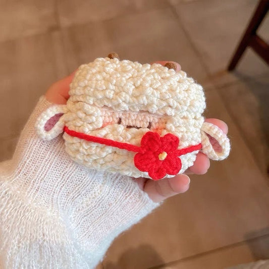 Crochet Curly Sheep Airpod Case