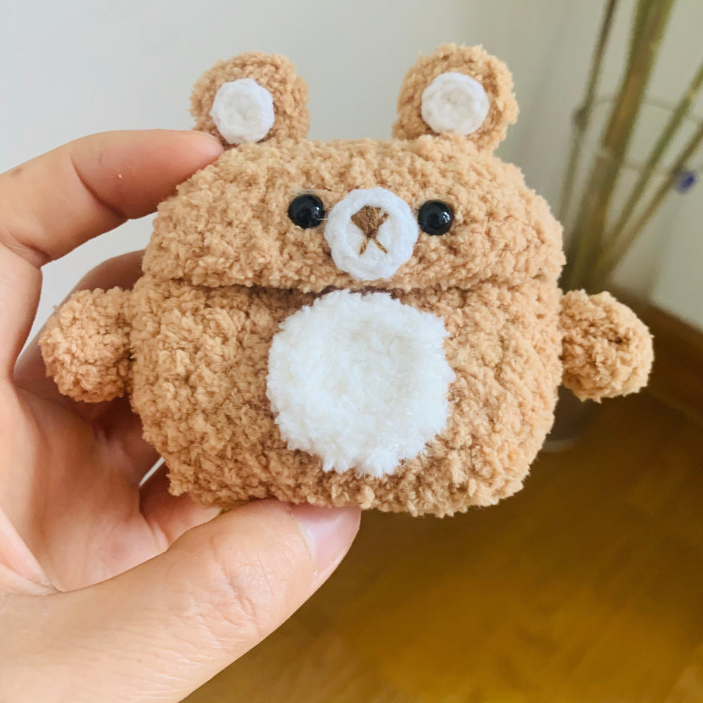 Brown Bear With Bow AirPods Case