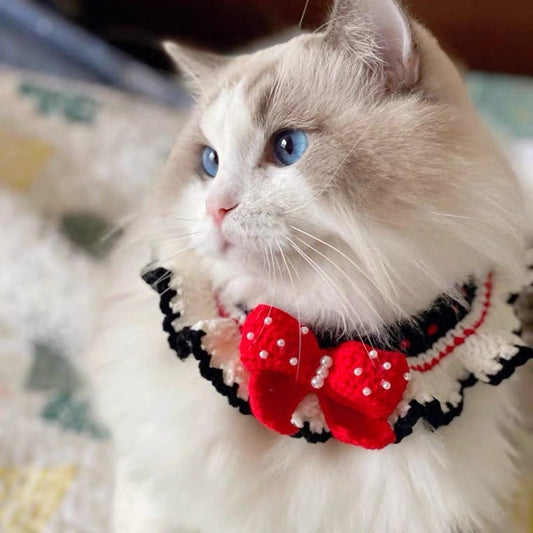 Crochet Pet Collar Flower Cat Collar