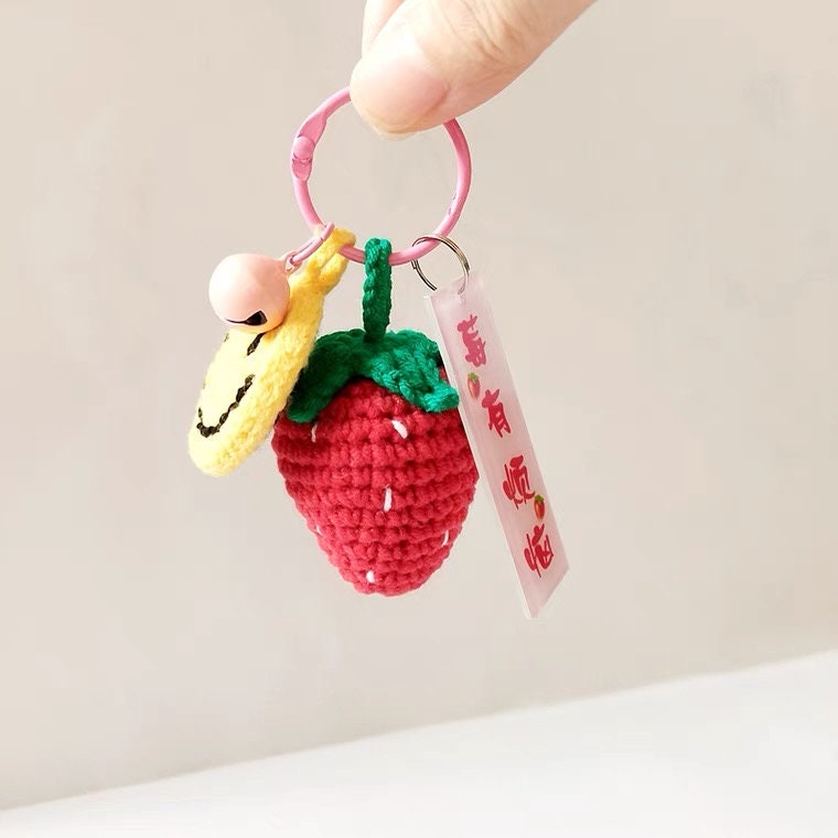 Handmade Strawberry Keychain