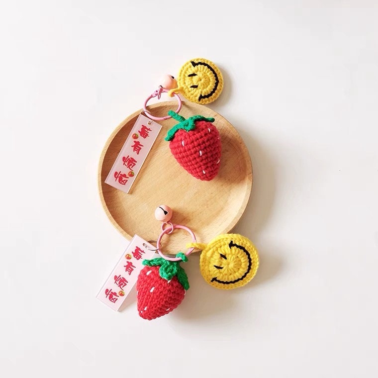 Handmade Strawberry Keychain