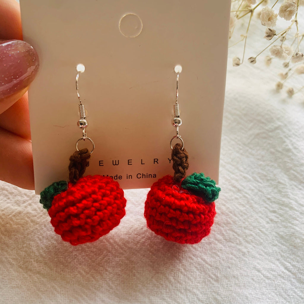 Crochet Fruit Earrings
