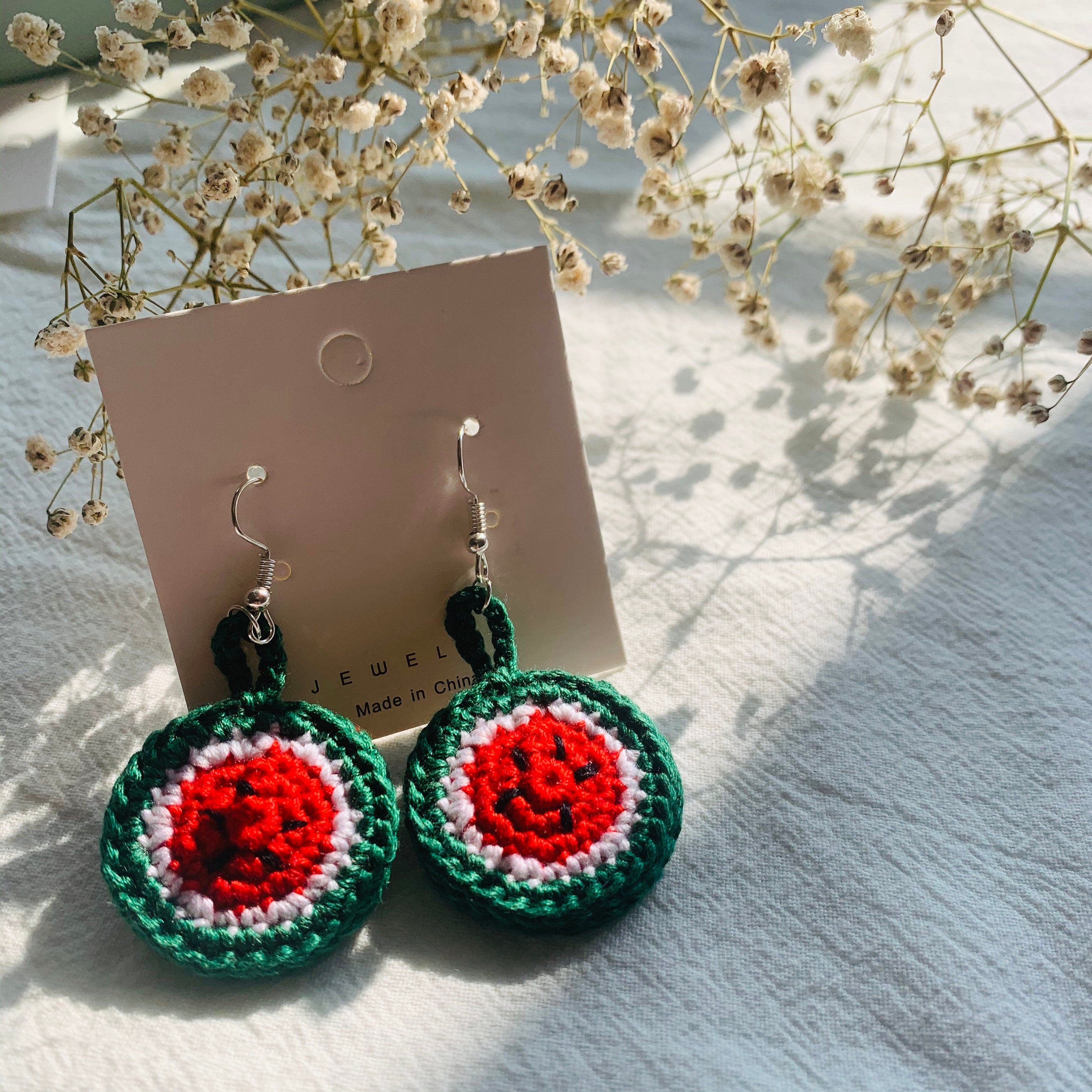 Crochet Fruit Earrings