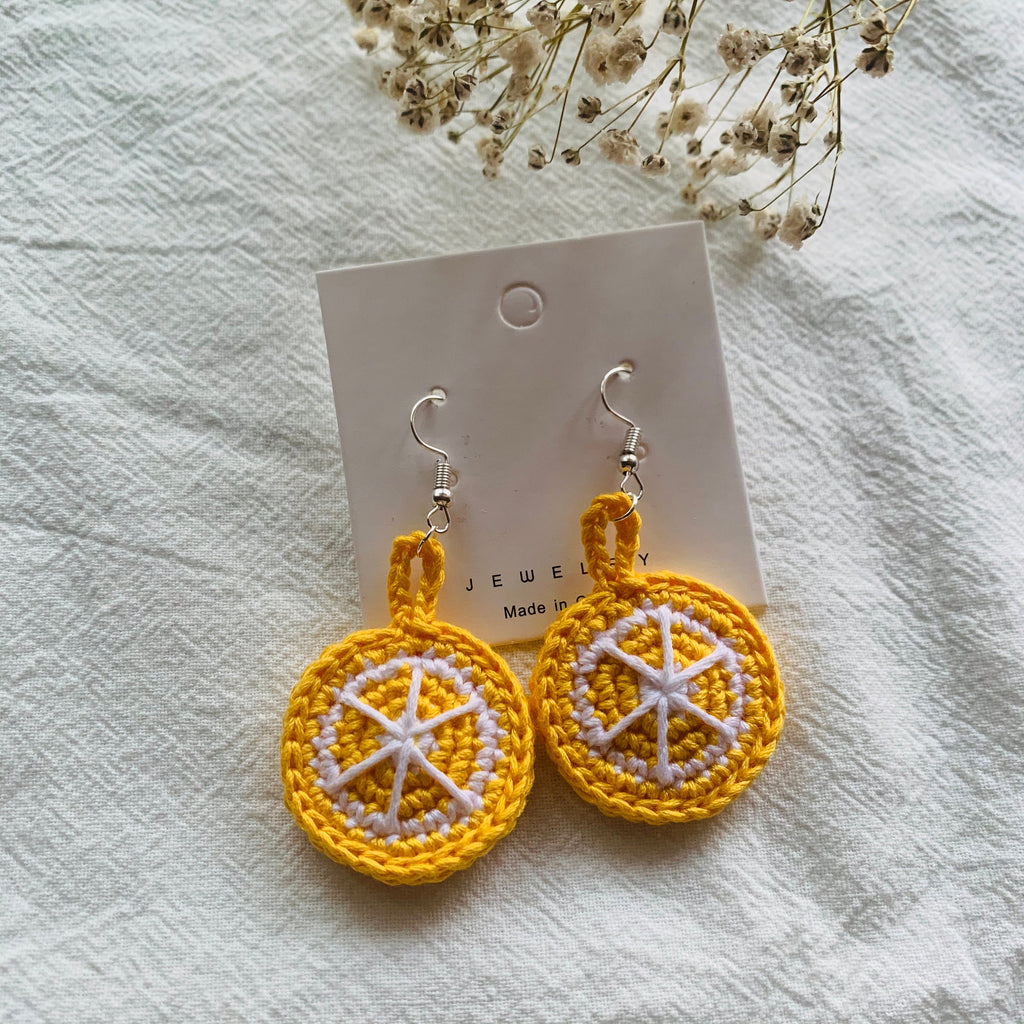 Crochet Fruit Earrings