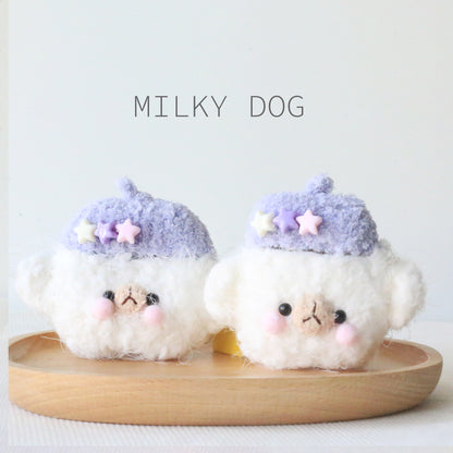 Crochet Fluffy Dog Airpod Case