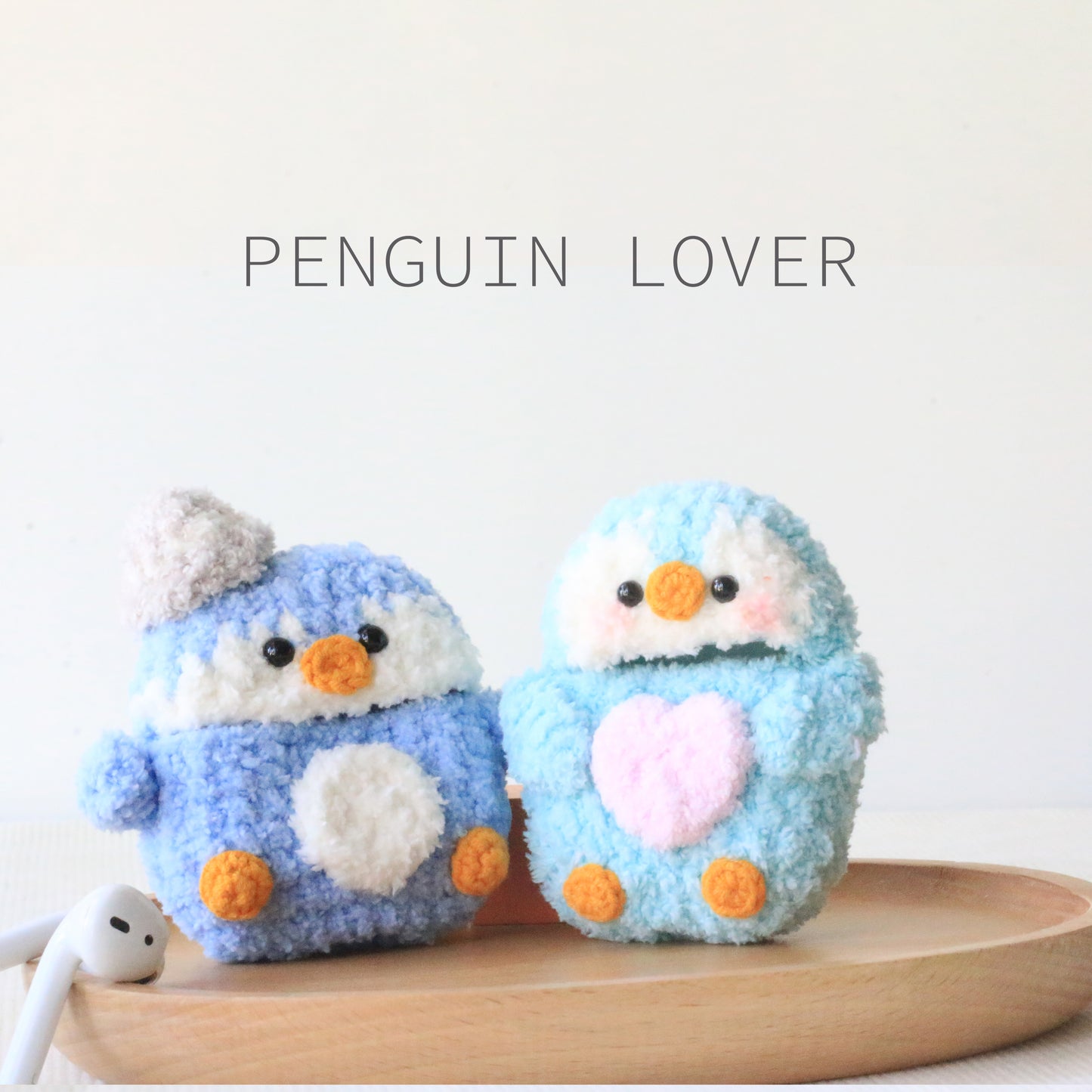 Blue Penguin Plush Airpod Case