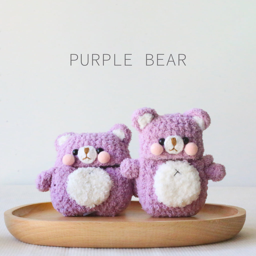 Purple Bear Airpod Case