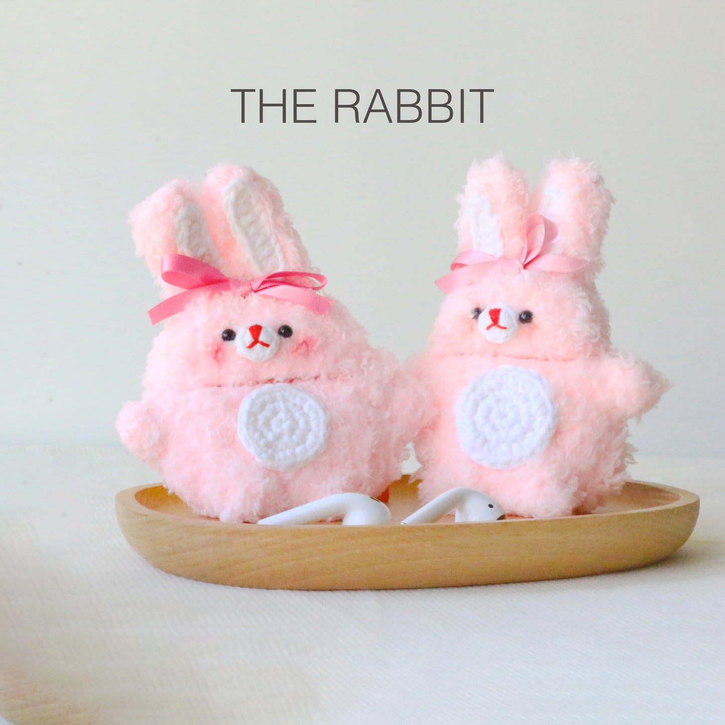 Pink Rabbit Plush Airpod Cases